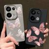 Чехол для телефона из матовой кожи с принтом бабочек из ТПУ для Xiaomi 13T Poco X6 M6 Pro Redmi Note 14 Pro 13 12 11, тонкий, мягкий, противоударный