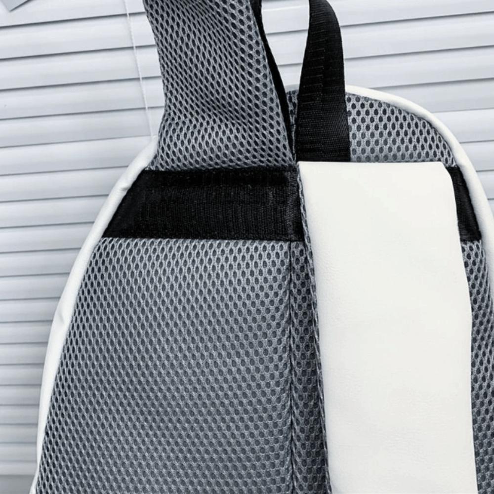 Harajuku Style Students Book Bag Pu Leather Shoulder Bag Portable Ghost Backpack Travel