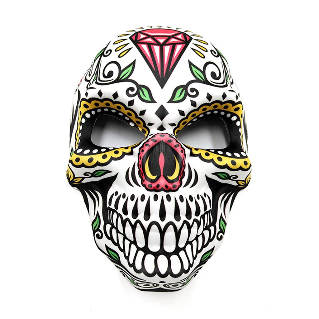 Zombie Skeleton EVA Mask Mexican Day Of The Dead Skull Mask Cosplay Printed Colorful Party Prop Mask Halloween Decoration