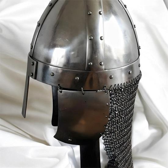 Средневековый викингский норманнский шлем с наносником с кольчугой для LARP и доспехами эпохи Возрождения