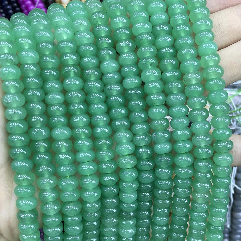 5*8mm Natural Stone Morganite Angelite Aquamarines Rondelle Round Spacer Beads For Jewelry Making DIY Bracelet Accessories