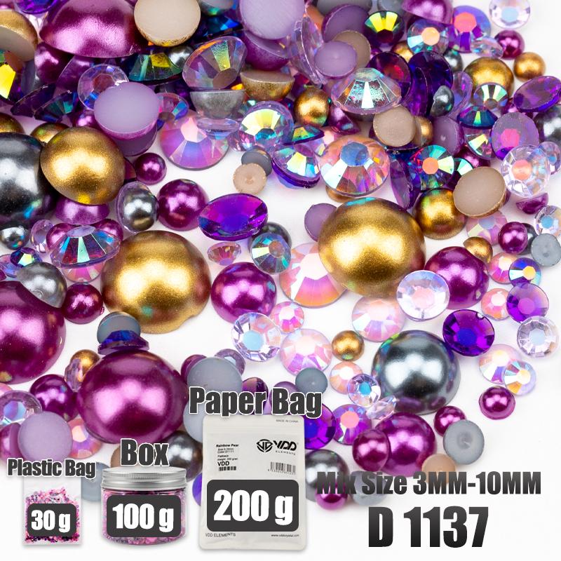 VDD 30/60/100/200 г Смешанный Размер ABS Полукруглые Жемчужины Плоская Основа Бусины Цветные Смоляные Стразы Поделки Маникюр DIY Декор