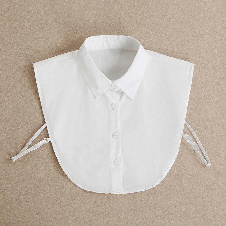 Ear Edge Pleated Fake Collar Versatile Collar Shirt Organza Decoration White Shirt For Women