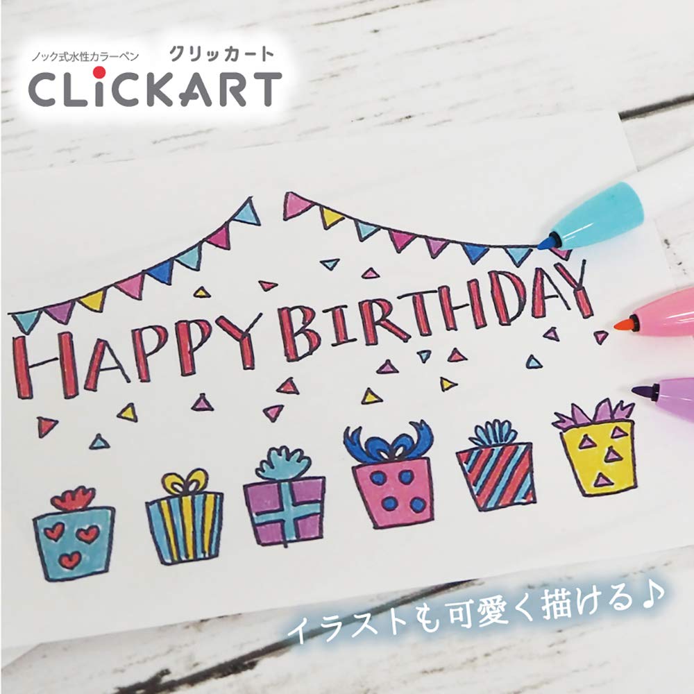 Ручка Zebra Clickart 10 на водной основе, красная, ручки, B-WYSS22-R