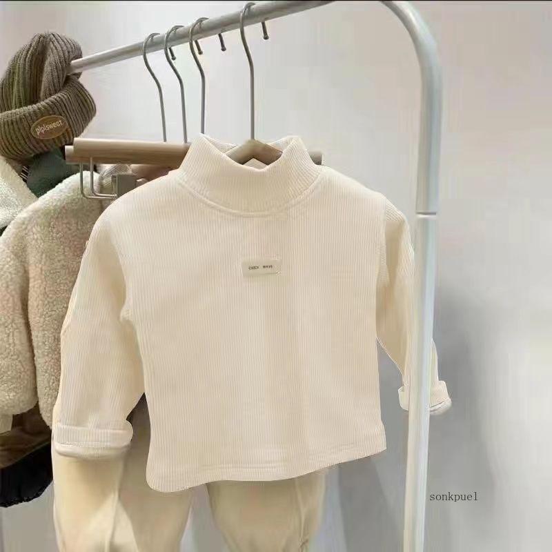 Детский осенне-зимний свитер с высоким воротом и длинными рукавами, детская одежда для мальчиков и девочек, топы