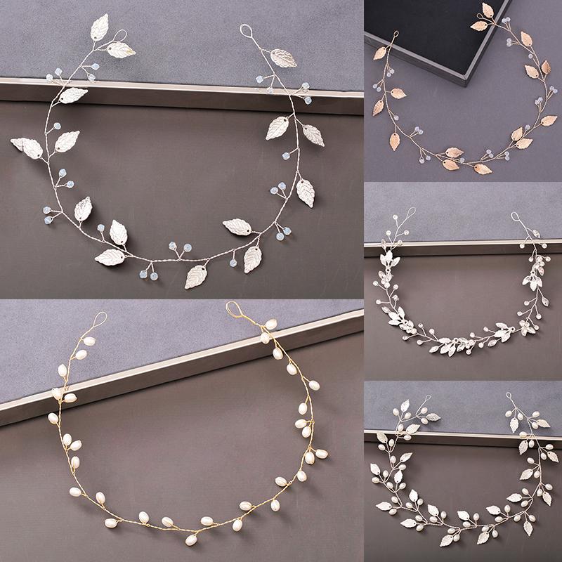 Женские повязки на голову Жемчужная Цветочная повязка на голову Свадебные аксессуары для волос для женщин Свадебная повязка на голову Украшения для волос Свадебные аксессуары