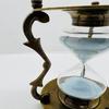 Nautical Marine Zig-Zag Sky Blue Hour Glass Sand Timer Engraved Solid Brass Sand Timer