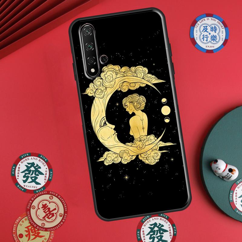 Искусство Солнца и Луны Для Huawei P20 P30 P40 Lite P60 Pro Nova 12i 11i 8i 12s 9 10 SE Y90 Y60 Y70 Y72 Y61 Y91 Чехол