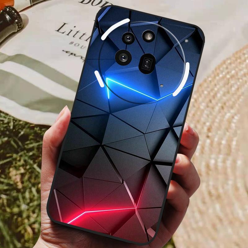 For Nothing Phone 3A Pro Case Phone3A Pro Cool Painted Silicone TPU Soft Cover for Nothing Phone 3A Pro A059P Cases Black Shells