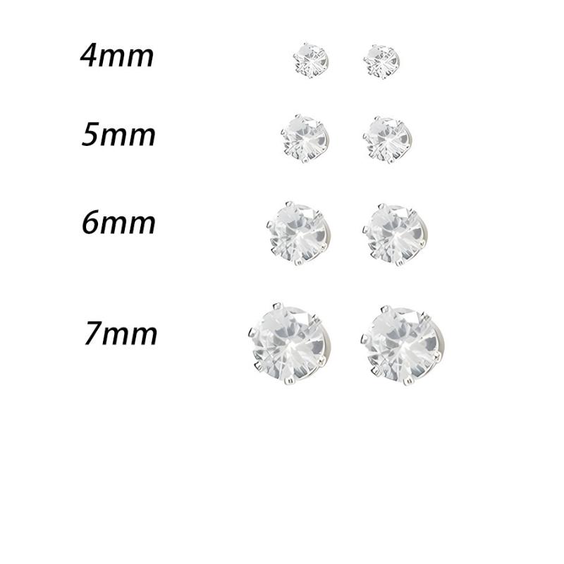 Magnetic Cubic Zirconia Ear Clips No Piercing Required 1/2Pcs Non-irritating Fake Earrings for Women Girls Gifts