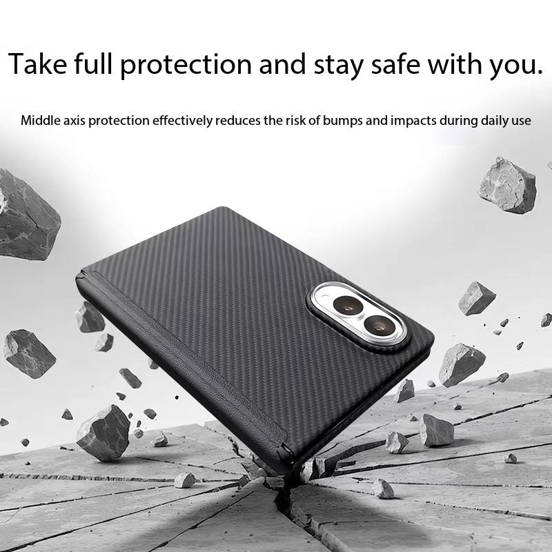 Real Carbon Fiber Phone Case For Samsung Galaxy Z Fold8 Fold 8 Kevlar Aramid Fiber Magnetic Cover Ultra-thin With Magsafe Cases