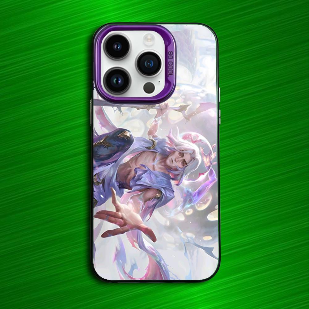 Anime Arcane Viktor Phone Case For iPhone 16,15,14,13,12,11,Mini,Pro,MAX Purple Matte Silicone Cover