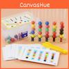 Kids Sorting Wooden Tubes Game With Color Coded Beads For Parent Activity Child
