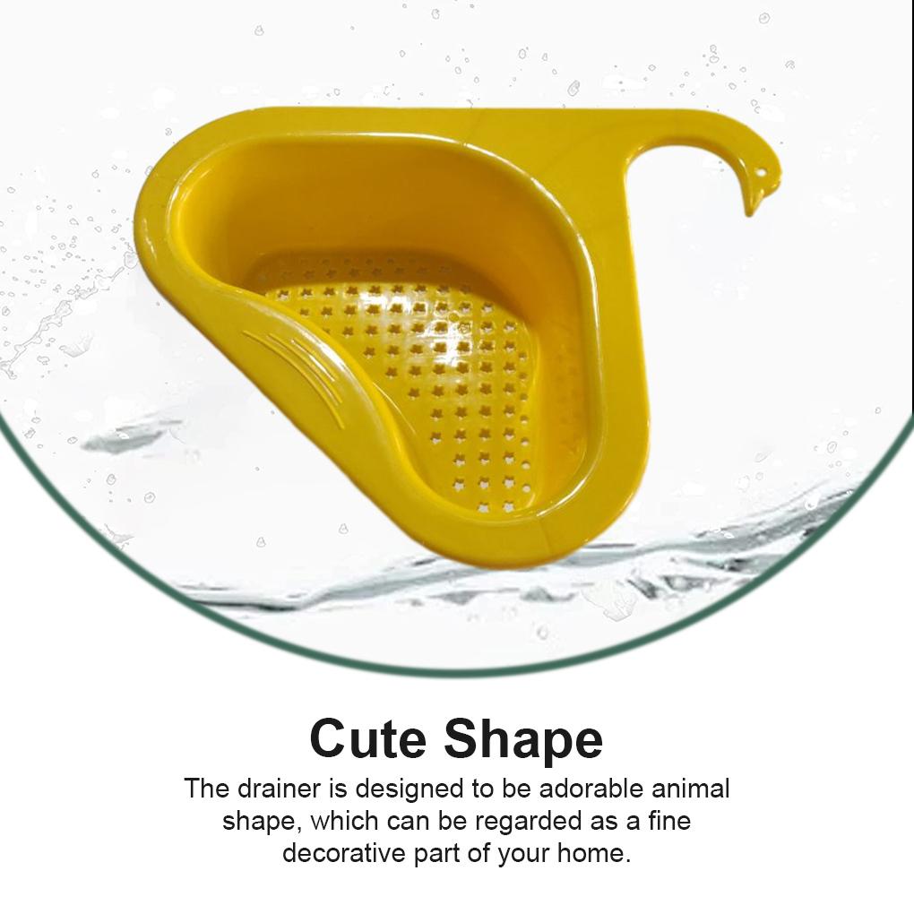 Пластиковая кухонная раковина сливная корзина в форме животного прекрасный треугольный дуршлаг для очистки фруктов ресторанная стойка для сушки остатков еды