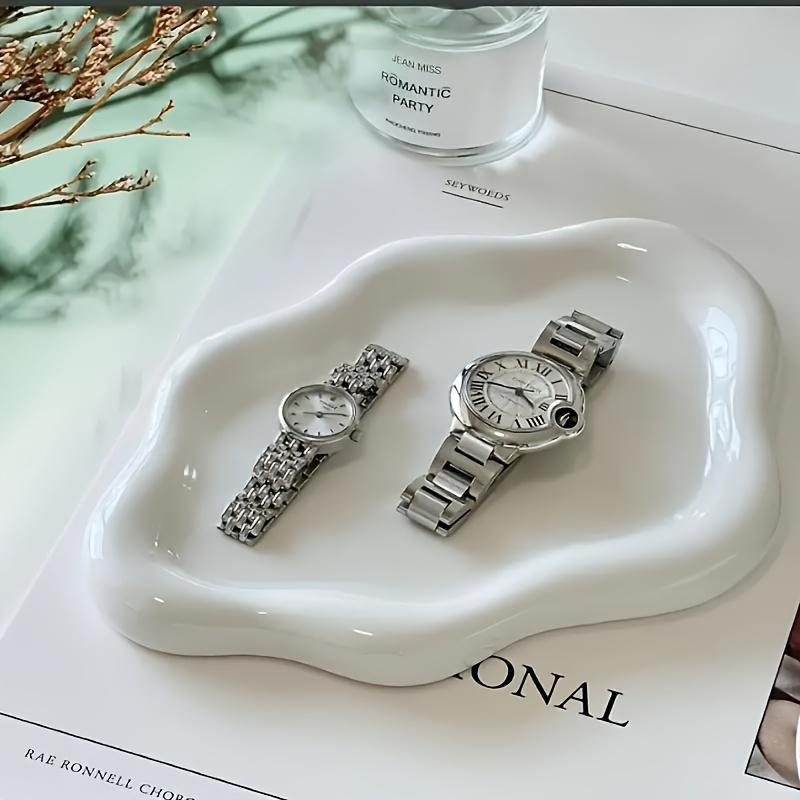 1 шт. Керамический декоративный поднос, поднос в виде облака, поднос для хранения ювелирных изделий, домашний декор, рождественский подарок, новогодний подарок, мужской подарок, женский подарок