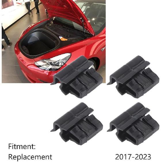 4Pcs Hood Buckle Set 1106961 00 C Car Accessories 1472872 00 C Hood Trunk Clip Front Bumper Buckle for Tesla Model 3 2017 to 2023 Vehicle Maintenance