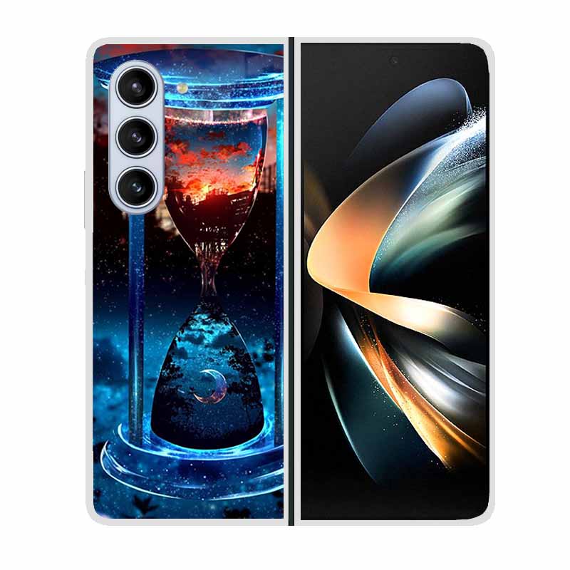 Чехол для Samsung Galaxy Fold 6 Крутое Космическое Животное Прозрачные Жесткие Чехлы для Телефона для Galaxy Z Fold6 5G 2024 Задняя Крышка Zfold6 Чехлы Capa