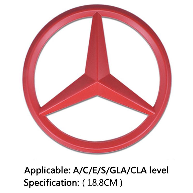 GZB4 1PC 210mm 188mm Car Front Grill Emblem Lid Cover Decoration For Mercedes Benz AMG class GLK W220 A180 W211 W205 GLC W203 Sticker