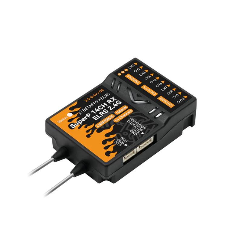 BETAFPV SuperP 14CH Diversity Receiver ELRS 2.4Ghz Dual Antenna Reception For RC Aircraft Cars Boats Made Durable Metal