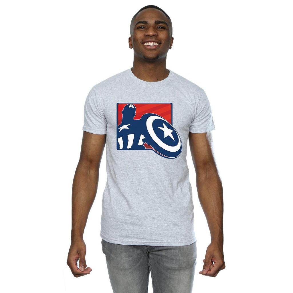 Marvel Футболка мужская с рисунком Капитана Америки из Мстителей