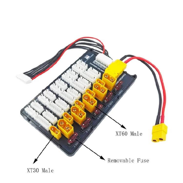Зарядная плата для моделей дронов RCs, два порта XT60 XT30, 5 групп аккумуляторов, параллельные зарядные устройства 2S 6S