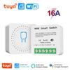 Умный WiFi выключатель 16А Tuya, поддержка 2-стороннего управления, мини-автомат, управление через приложение Smart Life, голосовое управление, работает с Alexa Google Home