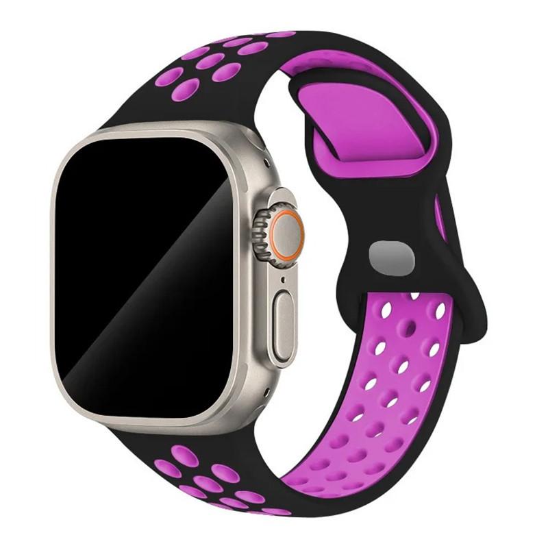 Спортивный ремешок с цветными частицами, резиновый ремешок для Apple Watch 49 мм 46 мм 45 мм 44 мм 42 мм 41 мм 40 мм для IWatch 11 10 9 8 7 6 5 4 3 SE