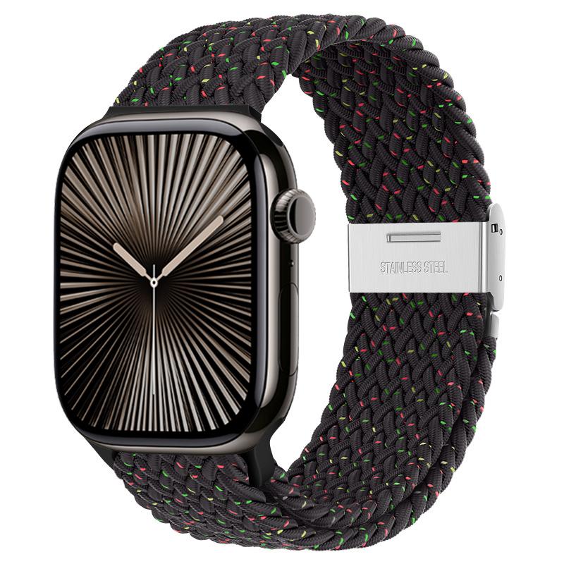 Ремешок Для Apple watch band 46мм 45мм 44мм 49мм 40мм 41мм 42мм Плетеный loop correa браслет iWatch series 10 8 9 7 5 se 6 4 Ultra