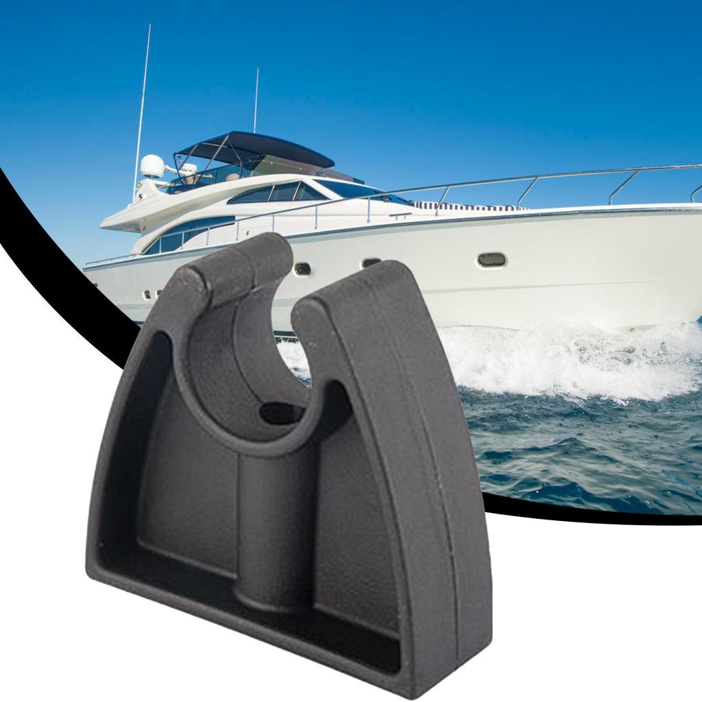 Boat Pole Light Storage Clips Black Pole Light Storage Clamp Clamp For Hook Deck Dock Wall Flashlight Yacht Ship Organization
