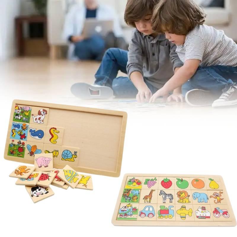 Early Education Puzzle Kids Animal Traffic Fruit Sorting Intelligence Board Game