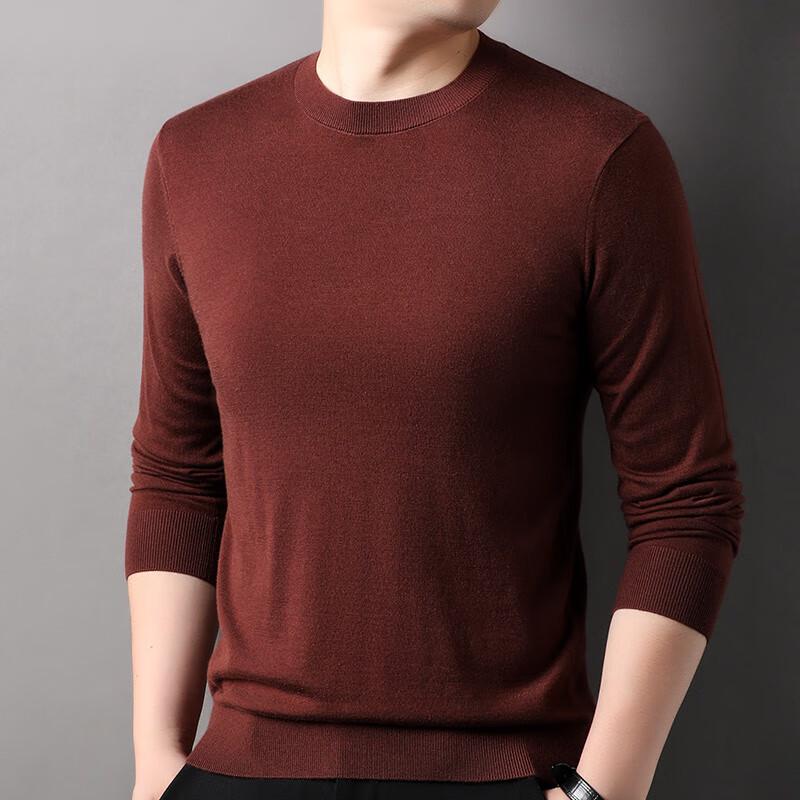 Hengyuanxiang Men's Wool & Silk Blend Pullover Sweater