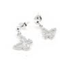 Les Trésors De Lily [I9092] - Серебряные серьги «Бабочки» (родиевое покрытие) - 15х10 мм