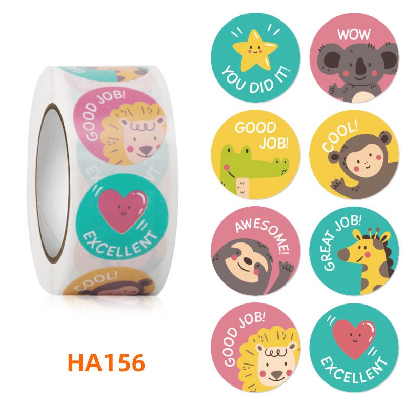 500 Sheets of Cute Animal Motivational Stickers for Kids - Reward, Praise, and Encourage Students