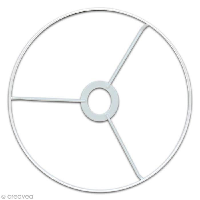 Abat-jour cercle à bague - L'UNIVERS DE PIWI - 30 cm - Plastique et résine - Blanc - Style contemporain design