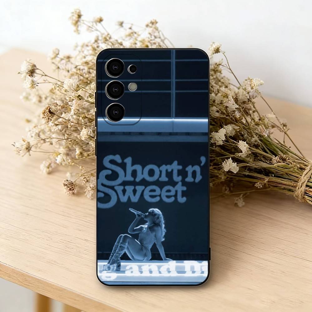 S-Sabrina C-Carpenter Phone Case For Samsung S25,S24,S21,S22,S23,S30,Ultra,S20,Plus,Fe,Lite,Note,10,Black Cover