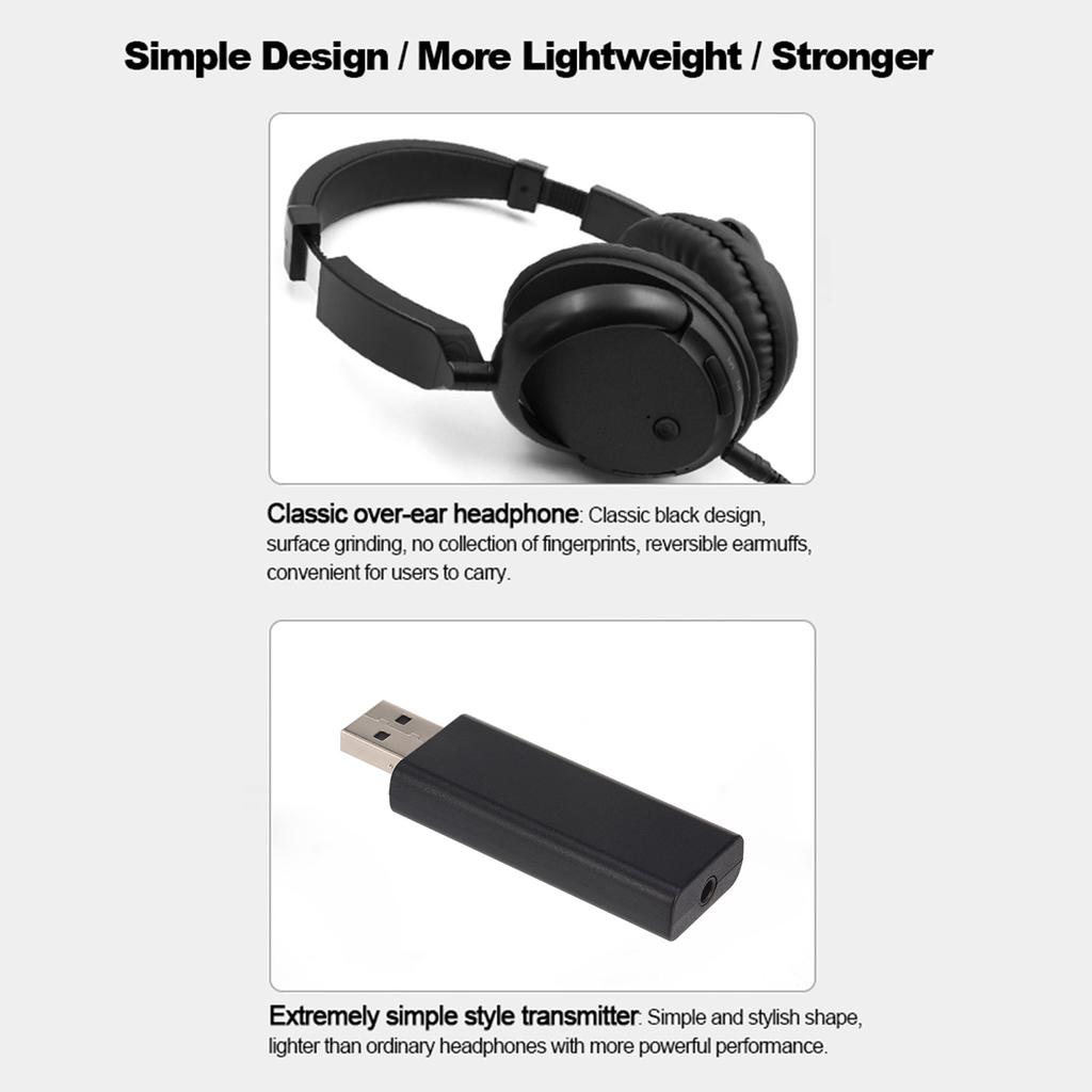 Беспроводные FM-наушники Накладные музыкальные наушники с передатчиком 3,5 мм и поддержкой проводной гарнитуры RCA