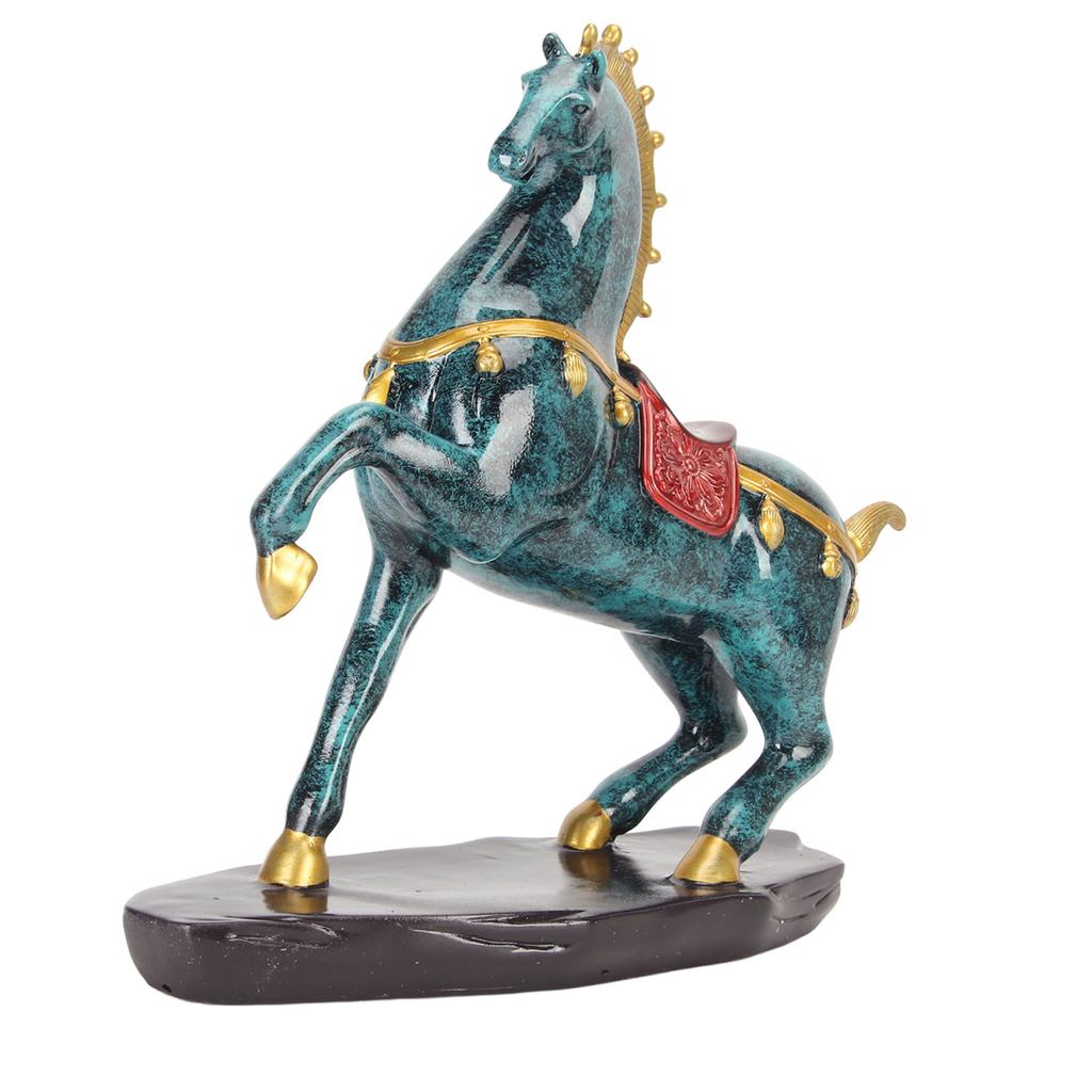 Статуя лошади из смолы бронзового цвета с большим дном, расширенная конюшня, изысканная фигурка лошади для