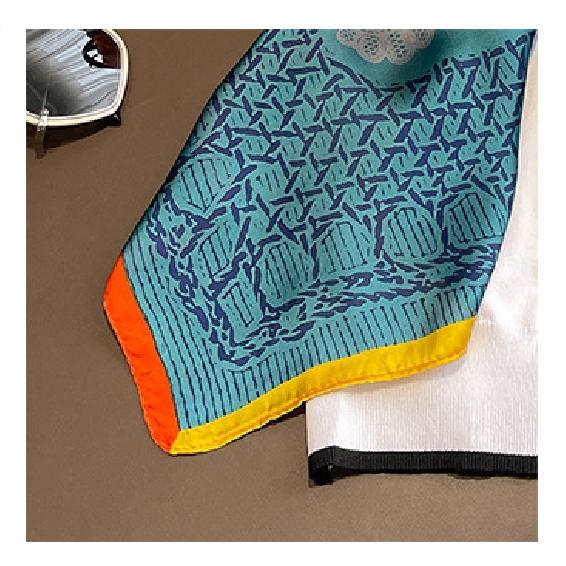 Шелковый шарф Атласный платок средней площади для женщин