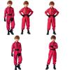 Костюм Красный Комбинезон в Стиле Игры в Кальмара из Полиэстера для Девочек на Хэллоуин