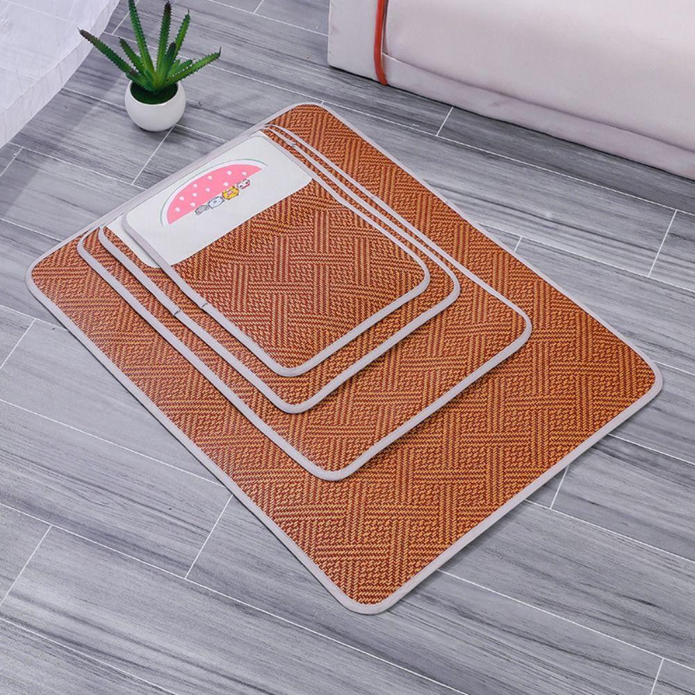 Comfortable Breathable Pet Cooling Mat Keep Cooling Washable Cat Sleeping Pad Portable Watermelon Pattern Ice Vine Mat Summer