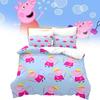 Kids 3d Cartoon Crown Pig Duvet Cover Pillowcase Single Double Set Bedding