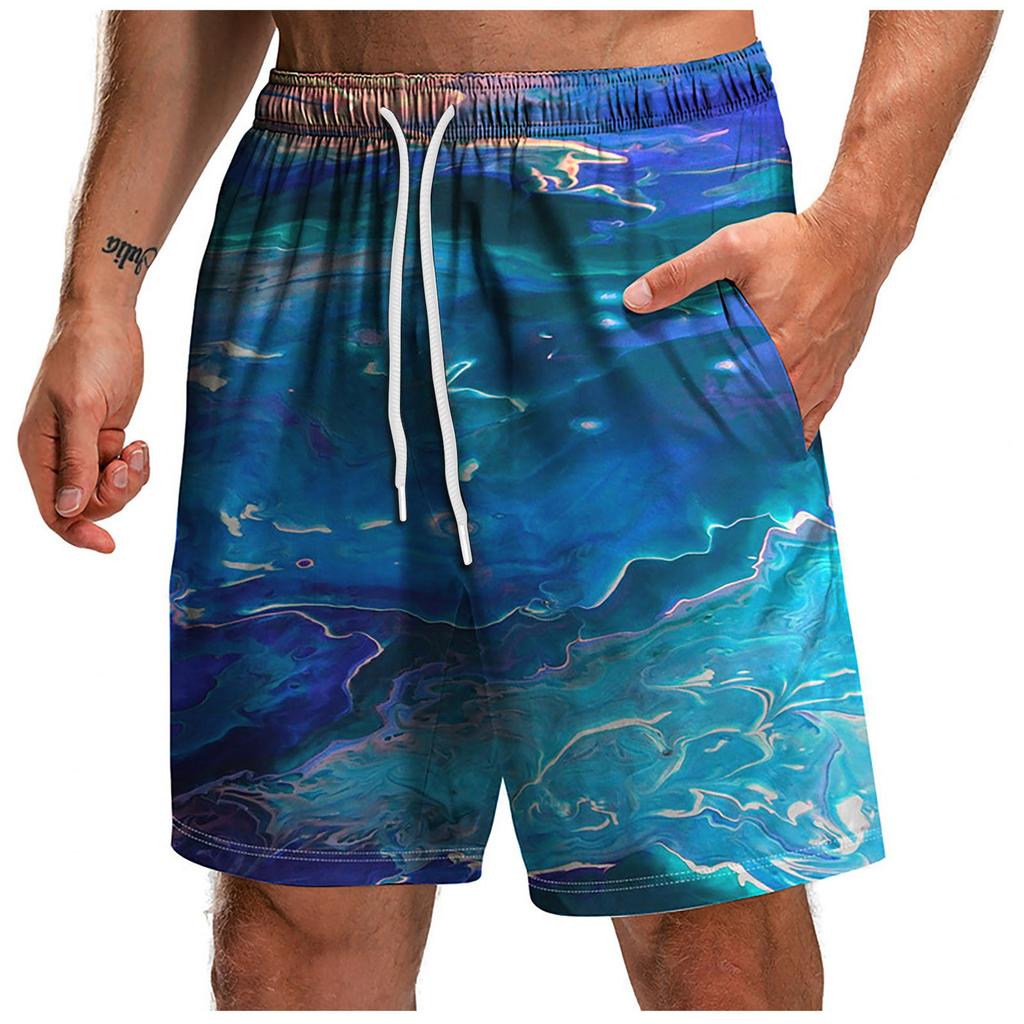 Мужские летние забавные пляжные брюки, шорты с 3D цифровой печатью и карманами