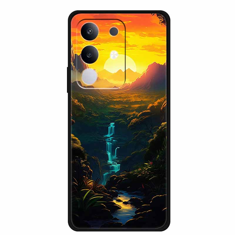 For vivo T4x Cover Silicone TPU Phone Case Funda for vivo T4x 5G V2437 Black Back Bumper Soft Protector Cartoon Anime Cute Capa