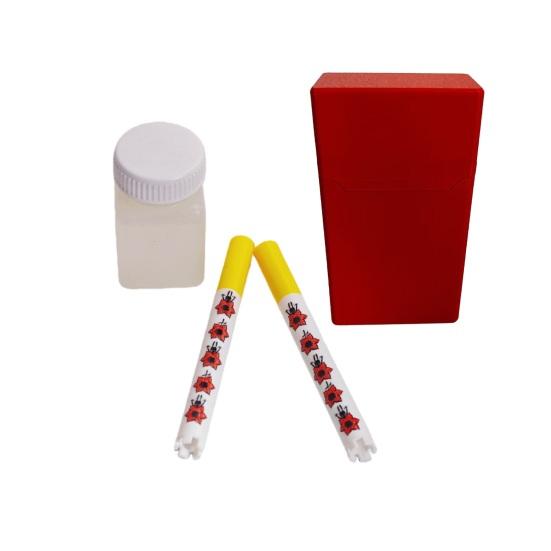 1 Набор Трубка для выдувания пузырей в виде травяной палочки с коробкой для хранения, раствор для пузырей, снятие стресса, палочка для выдувания пузырей, игрушка для малышей, мальчиков, девочек, палочка для создания пузырей