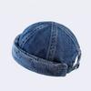 1 шт. Мужская шляпа из светлого денима без складок, Ретро вываренная и состаренная отделка, Повседневная и универсальная уличная шляпа-козырек от солнца