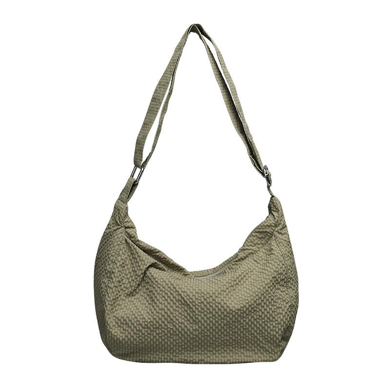 Solid Nylon Zipper Youth Women's Shoulder Bags Large Capacity Casual Crossbody Bags 2025 Hot Sale Basic Style Bags for Women