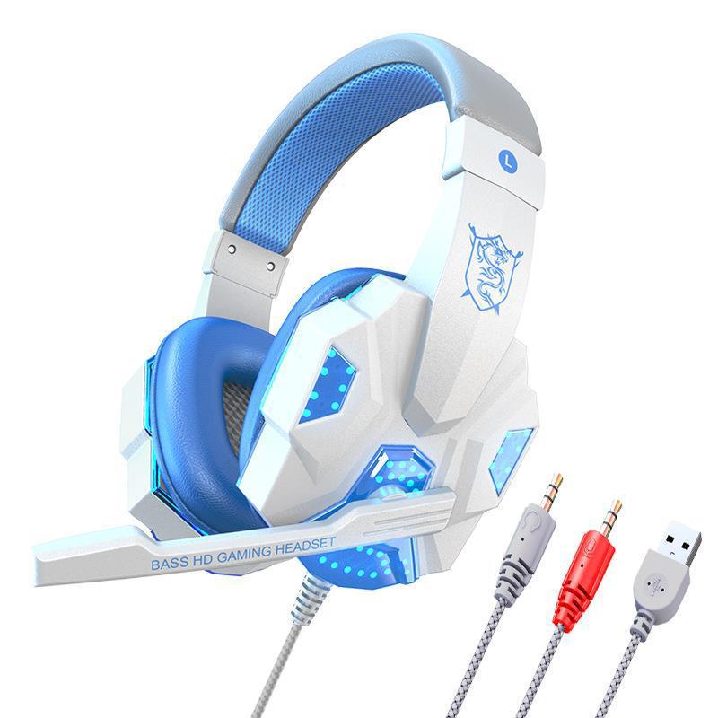 Gaming Headset MV Wired Computer Mobile Phone Headset Luminous Headset