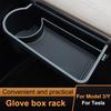 For Tesla Model 3 Y Storage Case Passenger Seat Holder Mini Table Trash Bin Coffee Cup Phone Stand Box Interior Car Accessories