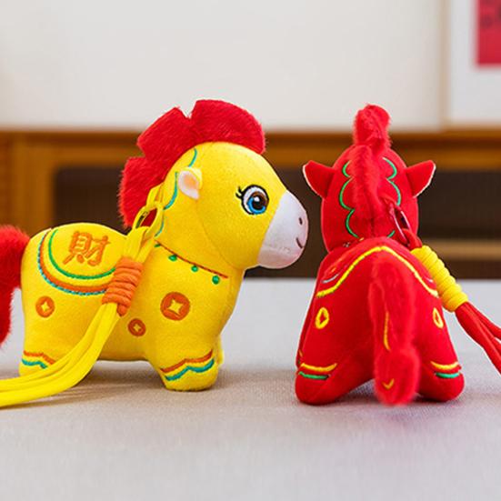 2026 Год Лошади Кукла Украшение Богатство Счастье Символ Удачи Плюшевый Кулон Китайский
