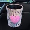 Love pattern Car Mounted Garbage Bin Cute Auto Seat Back Storage Bag  Car Interior Accessories